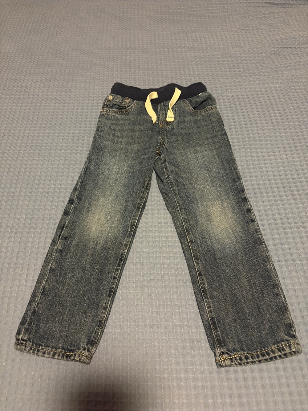 GAP Boys Dark Blue Denim Jogger Jeans with Navy Waistband (slim fit)